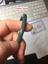 Load image into Gallery viewer, 55.4mm Certified Type A 100% Natural dark green/blue/gray Guatemala slim round cut Jadeite bangle PH139-4309