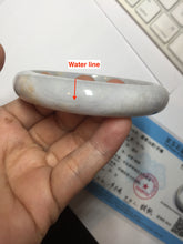 Load image into Gallery viewer, 62.5mm certified 100% natural Type A light purple/white jadeite jade bangle PA11-6113