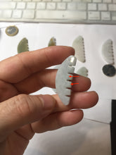 Load image into Gallery viewer, 100% Natural icy watery light green/gray Jadeite gua sha (刮痧) Jadeite jade Comb group E77 (Add on item! not sale individually)
