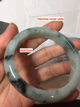 Load image into Gallery viewer, 56.5mm Certified 100% natural Type A light green with green floating flowers jadeite jade bangle PH241-7292