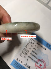 Load image into Gallery viewer, 56.4mm Certificated dark green/black/white with floating seaweed jadeite jade bangle BP21-4072