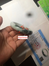 Load image into Gallery viewer, 60mm certified type A 100% Natural sunny green/dark green/white jadeite jade bangle BG25-1719