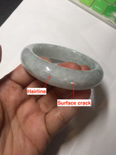 Load image into Gallery viewer, 54.9mm certified 100% natural Type A light green chubby jadeite jade bangle BK76-3784