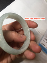 Load image into Gallery viewer, 51mm Certified Type A 100% Natural icy light green oval jadeite jade bangle BK94-7735