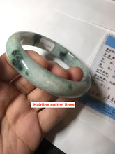 Load image into Gallery viewer, 58mm Certified Type A 100% Natural white/light purple/sunny green Jadeite Jade bangle BM65-5076