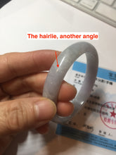 Load image into Gallery viewer, 53mm Certified Type A 100% Natural light green white purple oval Jadeite bangle X160-3838(Etsy 已经列)