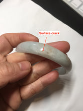 Load image into Gallery viewer, 49mm Certified Type A 100% Natural light green red oval Jadeite Jade bangle BM68