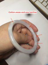 Load image into Gallery viewer, 56.7mm certified 100% natural type A light purple/white slim round cut jadeite jade bangle AE61-0916