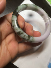 Load image into Gallery viewer, 56.3mm certified 100% natural Type A dark green/purple jungle camouflage color jadeite jade bangle AX77-5285