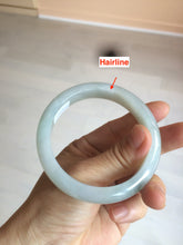 Load image into Gallery viewer, 57.4mm Certified 100% natural Type A icy watery green/white/gray jadeite jade bangle AY70-0343