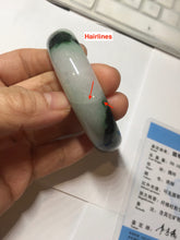 Load image into Gallery viewer, 59.2mm Certified Type A 100% Natural sunny green/dark green/purple/white Spring Forest broad Jadeite bangle PH71-0574
