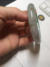 Load image into Gallery viewer, 53.5mm certified 100% natural Type A icy water sunny green/gray/black jadeite jade bangle BP157-5022