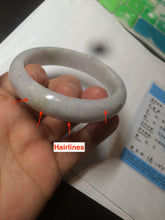 Load image into Gallery viewer, 53.2mm Certified type A 100% Natural light green/purple Jadeite bangle AZ87-1632