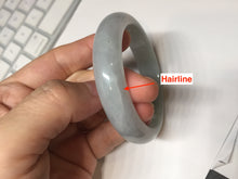 Load image into Gallery viewer, 53.4mm Certified Type A 100% Natural icy watery light green purple jadeite Jade bangle BK121-3399