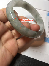 Load image into Gallery viewer, 59mm Certified Type A 100% Natural green gray Jadeite Jade bangle BN17-7070