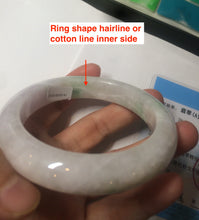 Load image into Gallery viewer, 59.5mm Certificated Type A 100% Natural white/sunny green/purple jadeite jade bangle H114-9141