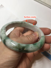 Load image into Gallery viewer, 60.2mm certificated Type A 100% Natural dark green/sunny green/white/purple Jadeite Jade bangle AA102-3268