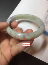 Load image into Gallery viewer, 61.5mm Certified Type A 100% Natural white/light purple/green Jadeite Jade bangle BF122-1926