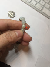 Load image into Gallery viewer, 6.8-7.2mm size 50-58mm 100% natural type A icy watery white brown jadeite jade beads bracelet PB76