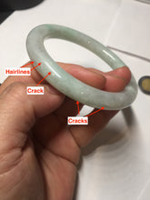 Load image into Gallery viewer, 55mm certified 100% natural type A sunny green/light green round cut jadeite jade bangle BK118-9816
