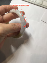 Load image into Gallery viewer, 56.4mm 100% natural light yellow purple white jadeite jade bangle BS122