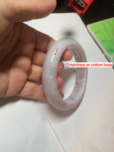 Load image into Gallery viewer, 59mm Certified Type A 100% Natural white/purple/pink/yellow jadeite Jade bangle BK3-8360