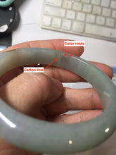 Load image into Gallery viewer, 54.7mm certified type A 100% Natural light purple brown green(FU LU SHOU) dark green gray(淡油青) black jadeite jade bangle BS153-0489