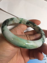 Load image into Gallery viewer, 60mm certified Type A 100% Natural sunny green dark green brown Jadeite Jade bangle AA46-3274