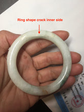 Load image into Gallery viewer, 53.5mm certified natural 100% natural Type A light green red round cut jadeite jade bangle BP22-7250