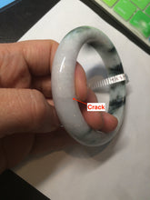 Load image into Gallery viewer, 58mm Certified Type A 100% Natural light green/white Jadeite Jade bangle S53-0441
