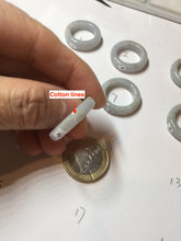 Load image into Gallery viewer, Size 6 1/2 100% natural type A light purple white jadeite band ring group AA110