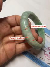 Load image into Gallery viewer, 51.5mm certified Type A 100% Natural sunny green purple oval Jadeite Jade bangle BS29-4436