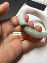 Load image into Gallery viewer, 53.5mm 100% natural certified sunny green brown pink oval jadeite jade bangle BN29-8348