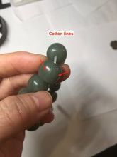 Load image into Gallery viewer, 100% Natural 13.8x13mm green/yellow/brown/blue/gray vintage style nephrite Jade bead man bracelet HF22