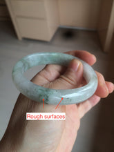 Load image into Gallery viewer, 51.5mm certified 100% natural Type A light green/white oval jadeite jade bangle AZ124-2782