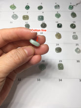 Load image into Gallery viewer, Type A 100% Natural Icy Watery Green Blue Yellow Freeform Light Heart Free Soul Design Jadeite Jade Pendant Group BS125
