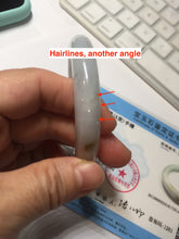 Load image into Gallery viewer, 51.8mm certified 100% natural Type A light green/yellow jadeite jade bangle AJ73-8588