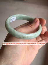 Load image into Gallery viewer, 52mm certified Type A 100% Natural light green oval Jadeite Jade bangle BM94-4461