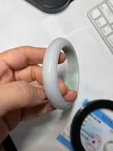 Load image into Gallery viewer, 55.5mm Certified Type A 100% Natural green white Jadeite Jade bangle BQ58-6877