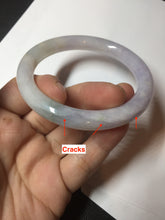 Load image into Gallery viewer, 56.5mm 100% natural type A white/purple/blue/green round cut jadeite jade bangle BL117-9431