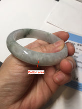 Load image into Gallery viewer, 53.7mm certificated Type A 100% Natural light green white Jadeite Jade bangle S89-7060