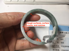 Load image into Gallery viewer, 50.7mm Certified type A 100% Natural green with green floating flowers Jadeite Jade square bangle PC37-0403