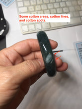 Load image into Gallery viewer, 56.2mm Certified Type A 100% Natural icy watery dark green/blue/gray/black Guatemala Jadeite bangle BH232-0259