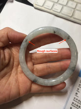 Load image into Gallery viewer, 58.5mm certified 100% natural Type A white dark green ink painting (水墨) jadeite jade bangle PC159-3152