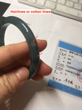 Load image into Gallery viewer, 58.8mm Certified Type A 100% Natural dark green/blue/gray/black Guatemala Jadeite bangle PD217-2323