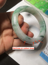 Load image into Gallery viewer, 57.5mm Certified 100% natural Type A sunny green/purple jadeite jade bangle AY50-4124