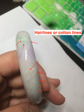 Load image into Gallery viewer, 57.6mm Certified 100% natural Type A sunny green/white/purple jadeite jade bangle AH87-4126