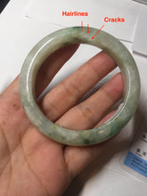Load image into Gallery viewer, 55.5mm Certified 100% natural Type A fresh green yellow orange jadeite jade bangle BN1-6331