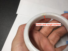 Load image into Gallery viewer, 59.5mm Certified Type A 100% Natural sunny green white (白底青) Jadeite Jade bangle BP42-3182