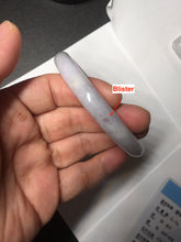 Load image into Gallery viewer, 58.5mm certified type A 100% Natural light green/purple round cut Jadeite Jade bangle BM83-0021